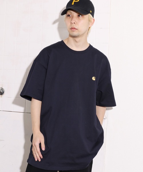 Carhartt WIP（カーハートダブリューアイピー）の「Carhartt WIP/カーハートダブリューアイピー S/S CHASET T-SHIRT 刺繍ロゴ Ｔシャツ カットソー（Tシャツ/カットソー・メンズ・ホワイト/ネイビー/アッシュグレー/ブラック/ダークグリーン/ライトブルー・L/XL/M/XS/S）」の9枚目の写真