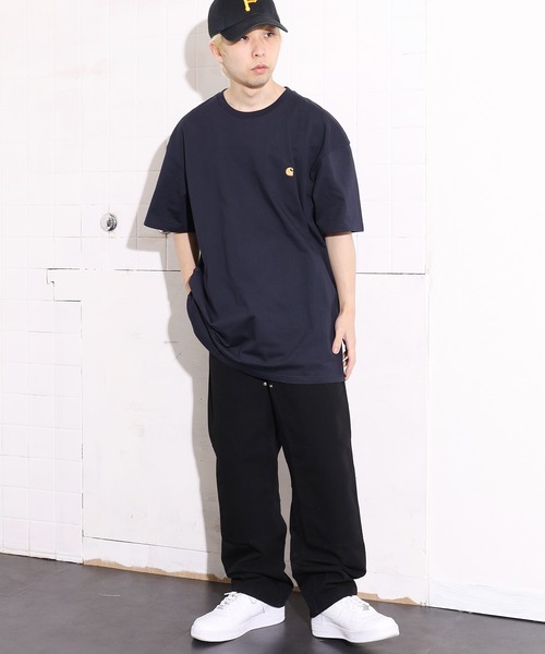 Carhartt WIP（カーハートダブリューアイピー）の「Carhartt WIP/カーハートダブリューアイピー S/S CHASET T-SHIRT 刺繍ロゴ Ｔシャツ カットソー（Tシャツ/カットソー・メンズ・ホワイト/ネイビー/アッシュグレー/ブラック/ダークグリーン/ライトブルー・L/XL/M/XS/S）」の7枚目の写真