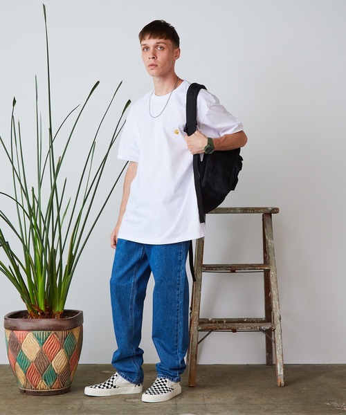 Carhartt WIP（カーハートダブリューアイピー）の「Carhartt WIP/カーハートダブリューアイピー S/S CHASET T-SHIRT 刺繍ロゴ Ｔシャツ カットソー（Tシャツ/カットソー・メンズ・ホワイト/ネイビー/アッシュグレー/ブラック/ダークグリーン/ライトブルー・L/XL/M/XS/S）」の10枚目の写真