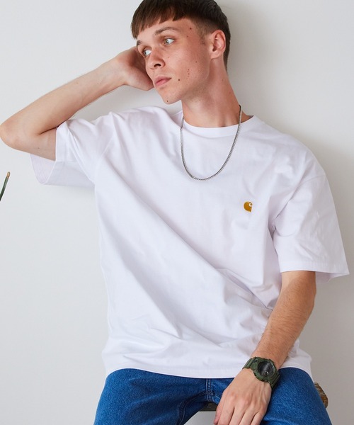Carhartt WIP（カーハートダブリューアイピー）の「Carhartt WIP/カーハートダブリューアイピー S/S CHASET T-SHIRT 刺繍ロゴ Ｔシャツ カットソー（Tシャツ/カットソー・メンズ・ホワイト/ネイビー/アッシュグレー/ブラック/ダークグリーン/ライトブルー・L/XL/M/XS/S）」の11枚目の写真