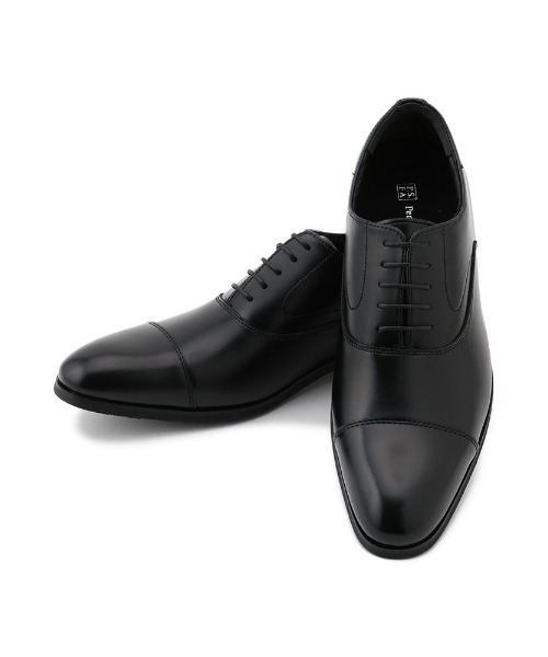 Perfect Suit FActory(パーフェクトスーツファクトリー)の「内羽根 ストレートチップ ブラック(ドレスシューズ・メンズ・ブラック・27.5cm/27cm/25cm/26cm/24.5cm/25.5cm/26.5cm/24cm/28cm)」の1枚目の写真