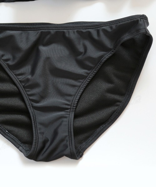 Dalfwin（ダールフィン）の「2022 S/S 春夏 水着レディース ハイウエスト切り替えフリルワンピース（水着・レディース・グリーン/ブラック/グレイッシュベージュ・SMALL/MEDIUM/LARGE）」の10枚目の写真