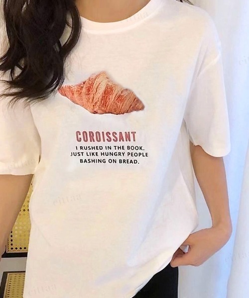 Dalfwin（ダールフィン）の「SWEETSプリント半袖Tシャツ（Tシャツ/カットソー・レディース・ホワイト/ピンク/クリーム・FREE）」の10枚目の写真