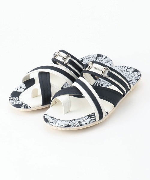 HIDEAWAYS NICOLE（ハイダウェイニコル）の「ビットサンダル（サンダル・メンズ・ブラック/オフホワイト/その他/トリコロール・26.5cm/27.5cm）」の4枚目の写真