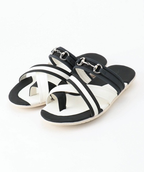 HIDEAWAYS NICOLE（ハイダウェイニコル）の「ビットサンダル（サンダル・メンズ・ブラック/オフホワイト/その他/トリコロール・26.5cm/27.5cm）」の3枚目の写真