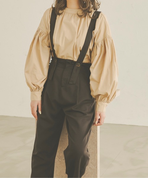 Ambre Neige（アンブルネージュ）の「サスペンダーパンツ／【WEB/EC限定商品】（その他パンツ・レディース・ブラック/ベージュ・FREE）」の15枚目の写真