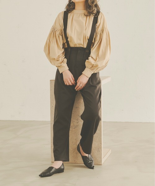 Ambre Neige（アンブルネージュ）の「サスペンダーパンツ／【WEB/EC限定商品】（その他パンツ・レディース・ブラック/ベージュ・FREE）」の16枚目の写真