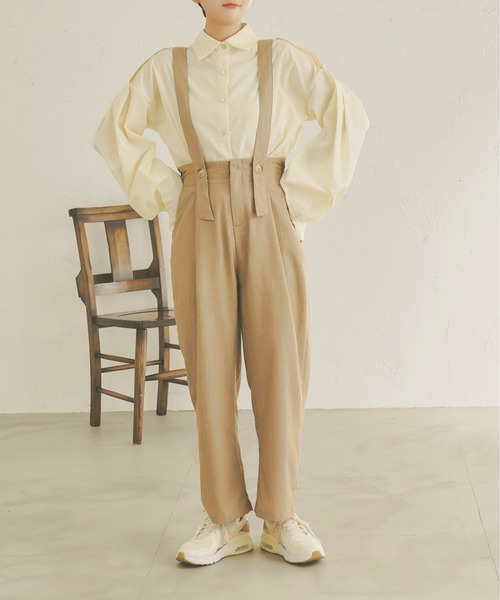 Ambre Neige（アンブルネージュ）の「サスペンダーパンツ／【WEB/EC限定商品】（その他パンツ・レディース・ブラック/ベージュ・FREE）」の8枚目の写真