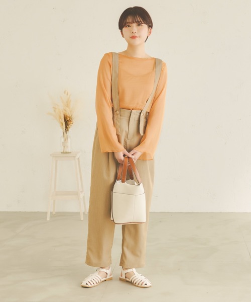 Ambre Neige（アンブルネージュ）の「サスペンダーパンツ／【WEB/EC限定商品】（その他パンツ・レディース・ブラック/ベージュ・FREE）」の6枚目の写真