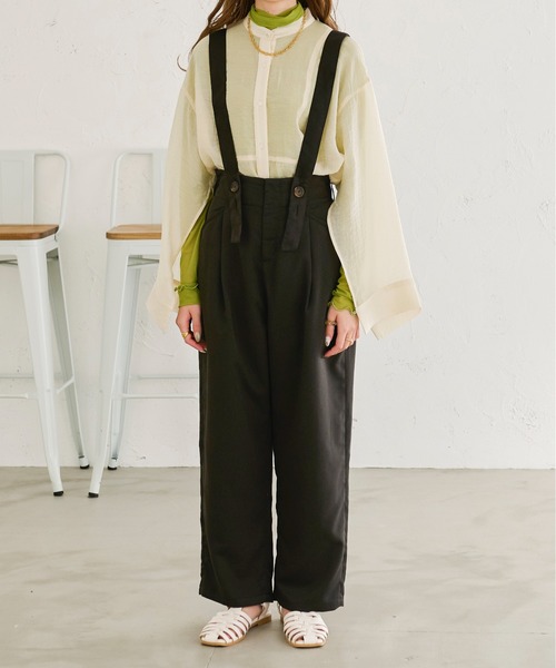 Ambre Neige（アンブルネージュ）の「サスペンダーパンツ／【WEB/EC限定商品】（その他パンツ・レディース・ブラック/ベージュ・FREE）」の17枚目の写真