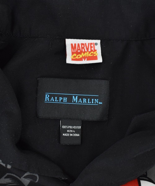 MARVEL(マーベル)の「【ヴィンテージ古着】MARVEL/マーベル ''キャプテンアメリカ'' 半袖シャツ(シャツ/ブラウス・メンズ・ブラック・LARGE)」の6枚目の写真