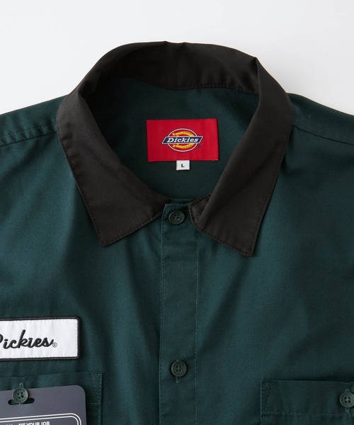 Dickies/ディッキーズ ロゴワッペン襟切替オーバーサイズツイル
