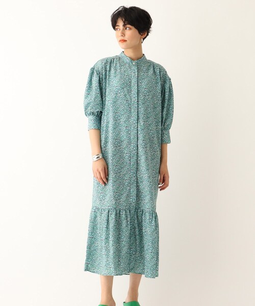 OPAQUE.CLIP（オペークドットクリップ）の「◆【C】リトルフラワープリント シャツワンピース（ワンピース・レディース・ベージュ系その他3/グリーン系その他2・36/40/38）」の10枚目の写真