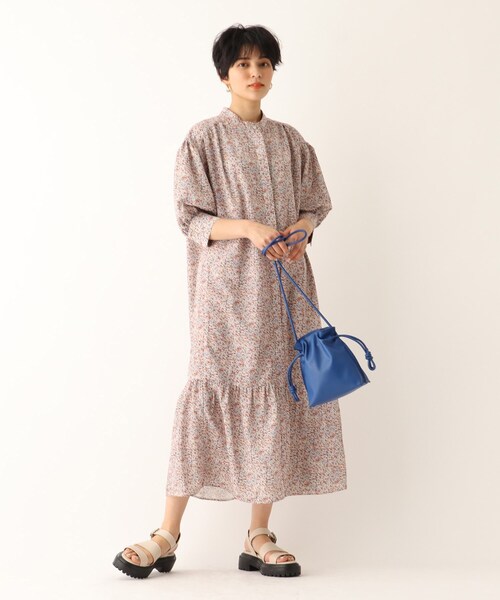 OPAQUE.CLIP（オペークドットクリップ）の「◆【C】リトルフラワープリント シャツワンピース（ワンピース・レディース・ベージュ系その他3/グリーン系その他2・36/40/38）」の11枚目の写真