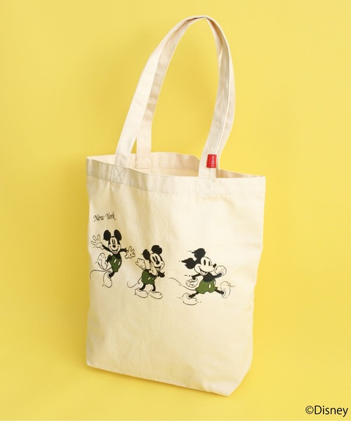 AVIREX（アヴィレックス）の「AVIREX/MICKEY MOUSE 333 TOTE BAG/ アヴィレックス/ミッキーマウス 333 トートバッグ（トートバッグ・レディース・ホワイト・FREE）」の2枚目の写真