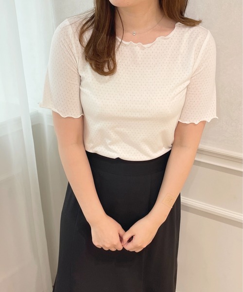 apres jour(アプレジュール)の「アイレットメローT【ZOZOTOWN限定アイテム】(Tシャツ/カットソー・レディース・ブルー/ピンク/オフホワイト・フリー/X-LARGE)」の5枚目の写真