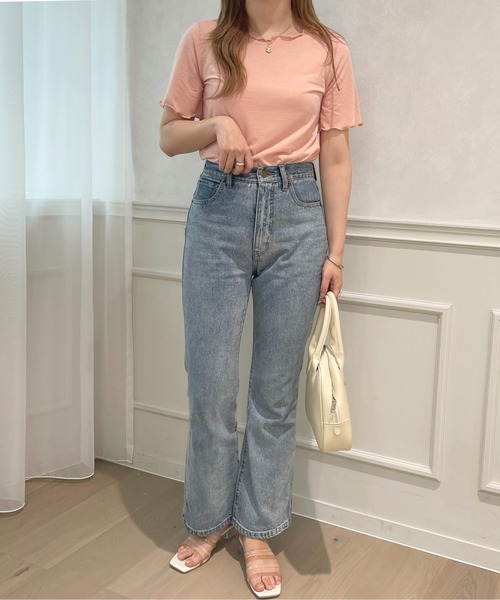 apres jour(アプレジュール)の「アイレットメローT【ZOZOTOWN限定アイテム】(Tシャツ/カットソー・レディース・ブルー/ピンク/オフホワイト・フリー/X-LARGE)」の22枚目の写真