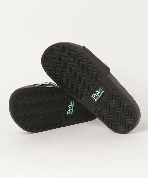 POLO RALPH LAUREN（ポロ ラルフ ローレン）の「ポロラルフローレン ウィメンズ/POLO SLIDE POLO（サンダル・レディース・ブラック/ホワイト・70/60/50/40）」の4枚目の写真