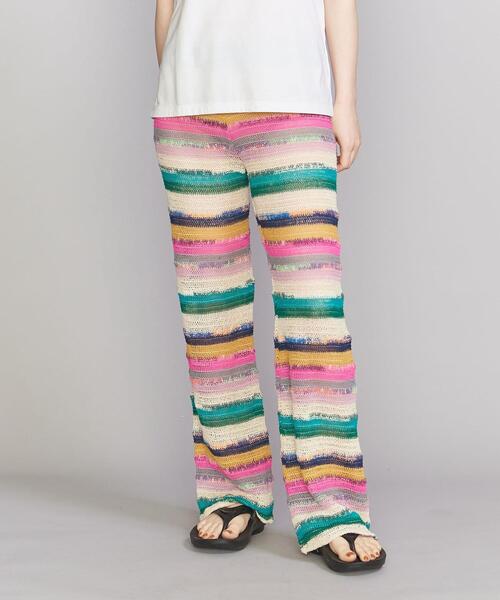 Lepidos（レピドス）の「＜Tach clothing＞ストライプ ニット パンツ -ウォッシャブル-（その他パンツ・レディース・ライトブルー/イエロー・S/M）」の7枚目の写真