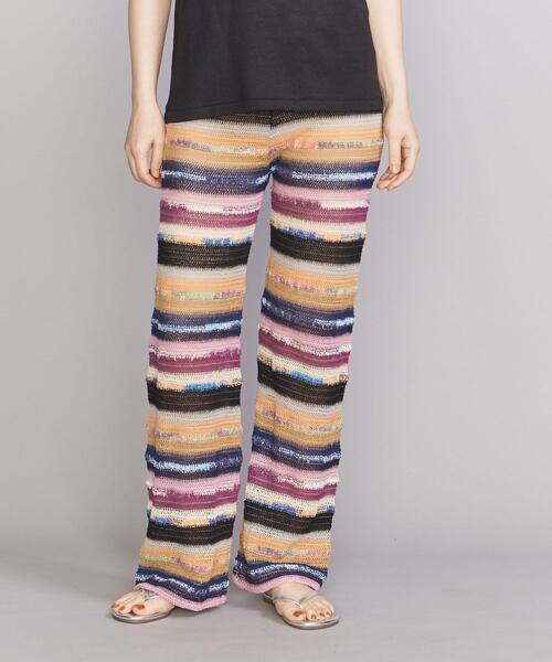 Lepidos（レピドス）の「＜Tach clothing＞ストライプ ニット パンツ -ウォッシャブル-（その他パンツ・レディース・ライトブルー/イエロー・S/M）」の8枚目の写真