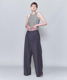 6 | ＜6(ROKU)＞JACQUARD NO SLEEVE TOP/トップス(Tシャツ/カットソー)