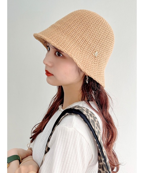 JUMELLE（ジュメロ）の「ロゴ付きバケットハット（ハット・レディース・ブラック/ブラウン・FREE）」の2枚目の写真