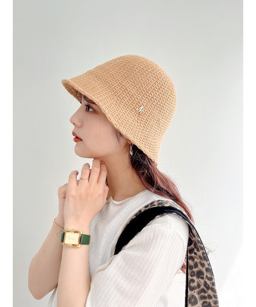 JUMELLE（ジュメロ）の「ロゴ付きバケットハット（ハット・レディース・ブラック/ブラウン・FREE）」の8枚目の写真