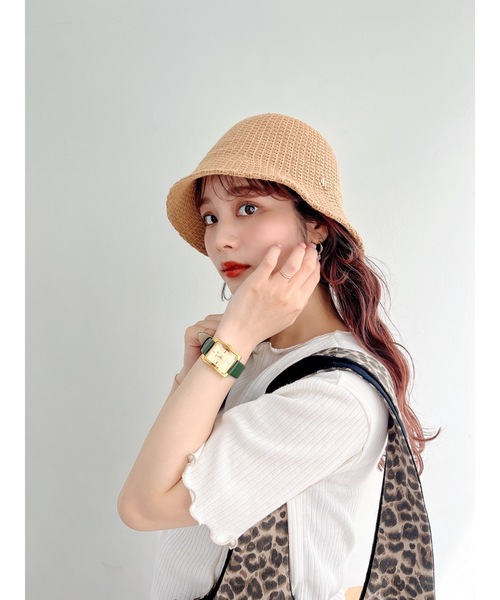 JUMELLE（ジュメロ）の「ロゴ付きバケットハット（ハット・レディース・ブラック/ブラウン・FREE）」の7枚目の写真