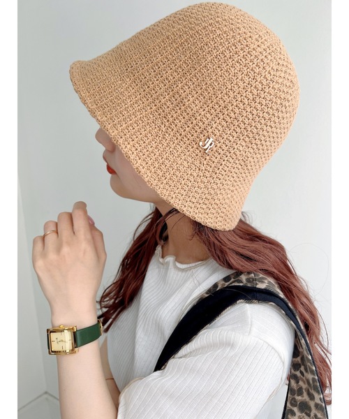 JUMELLE（ジュメロ）の「ロゴ付きバケットハット（ハット・レディース・ブラック/ブラウン・FREE）」の4枚目の写真