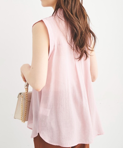 FREE'S MART（フリーズマート）の「シアーノースリーブブラウス（シャツ/ブラウス・レディース・グリーン/ホワイト/ピンク・FREE）」の18枚目の写真