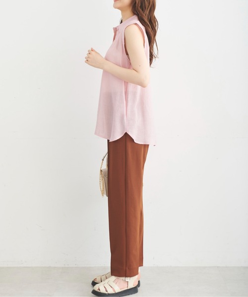 FREE'S MART（フリーズマート）の「シアーノースリーブブラウス（シャツ/ブラウス・レディース・グリーン/ホワイト/ピンク・FREE）」の21枚目の写真