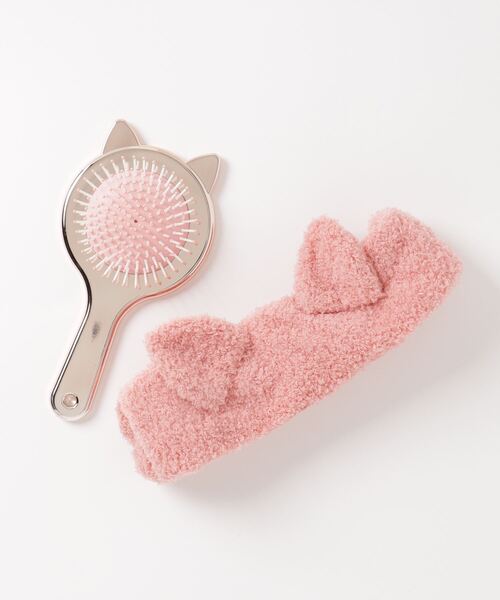 nicott(ニコット)の「NC:MOFUMPFUネコ型きらめきヘアブラシ&ヘアバンドセット(ヘアブラシ・レディース・ピンク・ONE SIZE)」の1枚目の写真