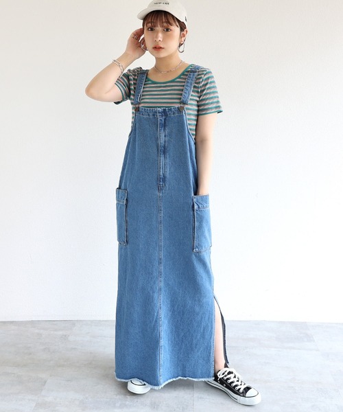 andme(アンドミー)の「テレコリブ半袖前後2wayTシャツ(Tシャツ/カットソー・レディース・ブラック/オフホワイト/パープル/ライトグリーン/ネイビー系/グリーン系/スモーキーグリーン系・M)」の11枚目の写真