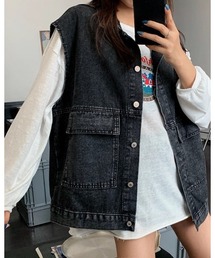 デニムベスト