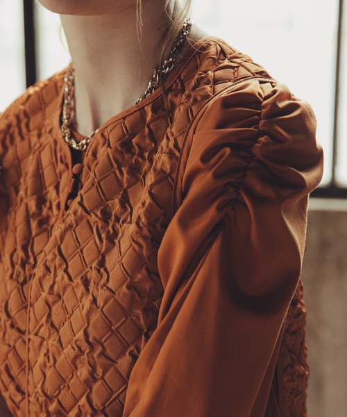 Cheek（チーク）の「キルティングベストＳＥＴワンピース（ワンピース・レディース・ブラウン/オレンジ/アイボリー・MEDIUM）」の10枚目の写真