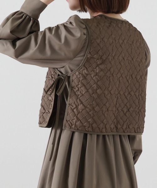 Cheek（チーク）の「キルティングベストＳＥＴワンピース（ワンピース・レディース・ブラウン/オレンジ/アイボリー・MEDIUM）」の17枚目の写真