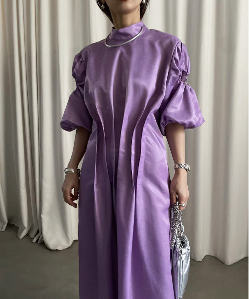 Ameri アメリ　GATHER SLEEVE WAISTTUCK DRESS my closet / GATHER SLEEVE WAIST TUCK DRESS