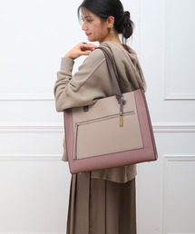 【Ungrid/アングリッド】配色スクエア　ラージトートバッグ