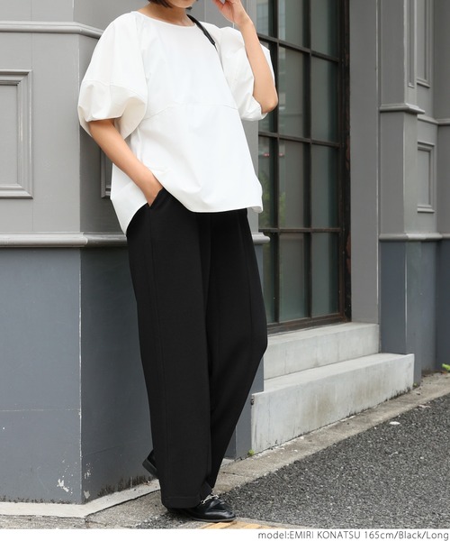 coca(coca)(コカ)の「センターシームエンボスパンツ(その他パンツ・レディース・ブラック/ブラウン/グレー・SHORT/LONG)」の6枚目の写真