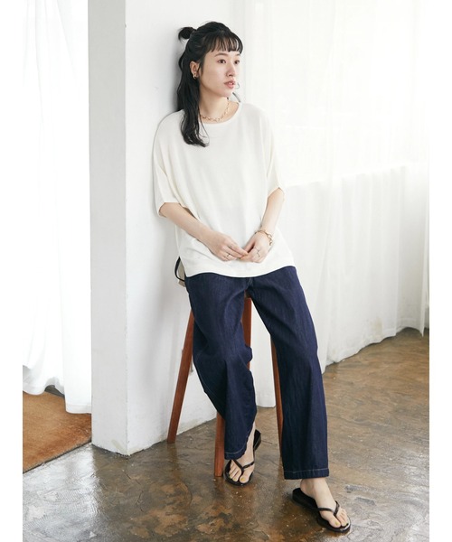 CRAFT STANDARD BOUTIQUE(クラフトスタンダードブティック)の「機能性ニットプルオーバー *◆(ニット/セーター・レディース・ホワイト/ブラック/カーキ/テラコッタ・FREE)」の22枚目の写真
