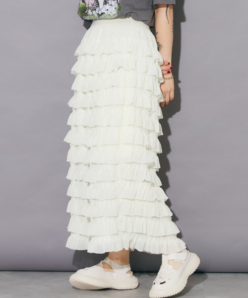 ティアードフリルロングスカート スカート Bloom Closet ブルームクローゼット のファッション通販 Zozotown