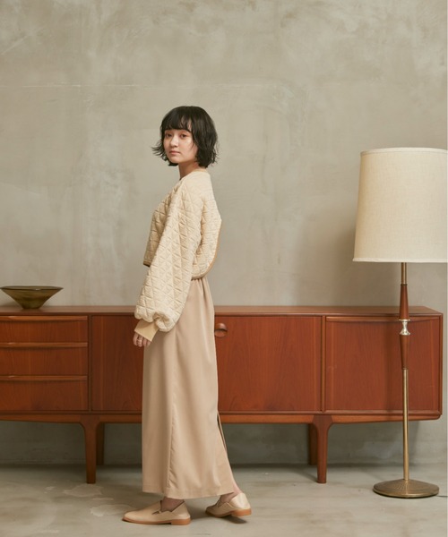 moi tytto（モイテュット）の「配色キルティングトップス（スウェット・レディース・オレンジ/ベージュ/カーキ・FREE）」の15枚目の写真