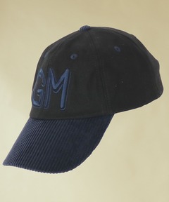 ツイルｘコーデュロイ刺繍キャップ