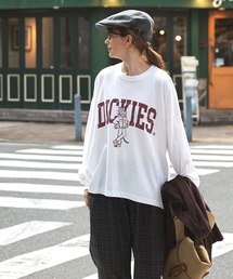 Dickies/ディッキーズ ロゴプリント天竺コットン長袖カットソー