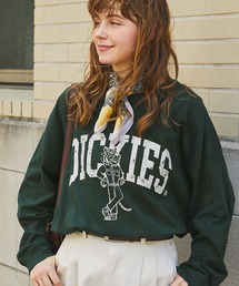 Dickies/ディッキーズ ロゴプリント天竺コットン長袖カットソー
