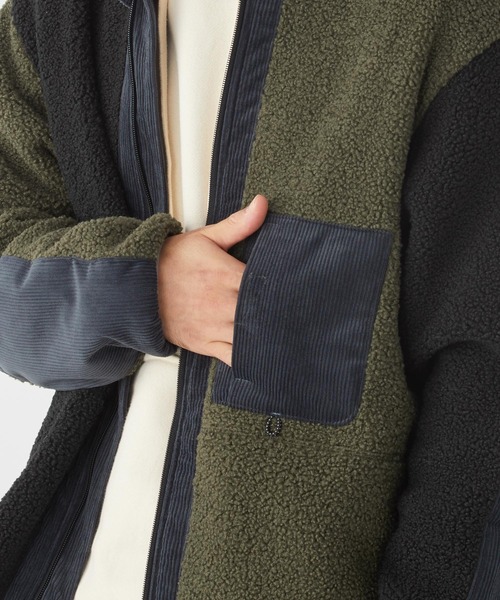 KRIFF MAYER(クリフメイヤー)の「ストレッチボアノーカラーJK(ノーカラージャケット・メンズ・チャコール/カラフル/ナチュラル/オリーブ・SMALL/MEDIUM/LARGE/X-LARGE)」の18枚目の写真