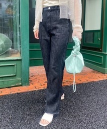 Kastane | 【サイズ展開あり】ピンタックフレアデニムパンツ(デニムパンツ)