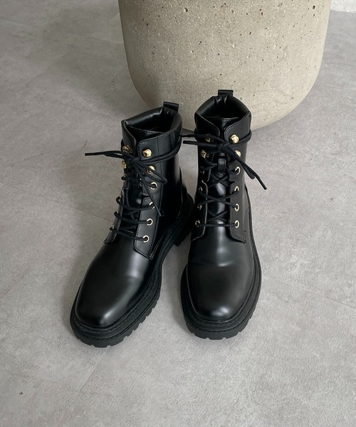 CAPRICIEUX LE'MAGE(カプリシューレマージュ)の「トレッキングブーツ(ブーツ・レディース・ブラック/ベージュ・39/37)」の3枚目の写真