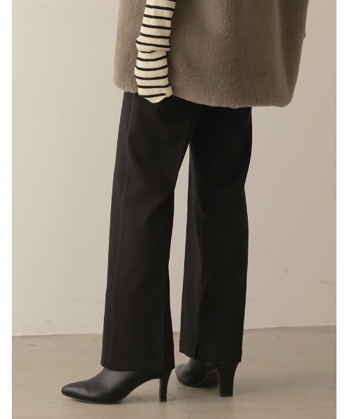 Re:EDIT（リエディ）の「[2022A/W COLLECTION][低身長/高身長サイズ有]ストレッチツイルスリムフレアパンツ（その他パンツ・レディース・ブラック/アイボリー/モカ・SMALL/MEDIUM/LARGE/SHORT/TALL）」の8枚目の写真