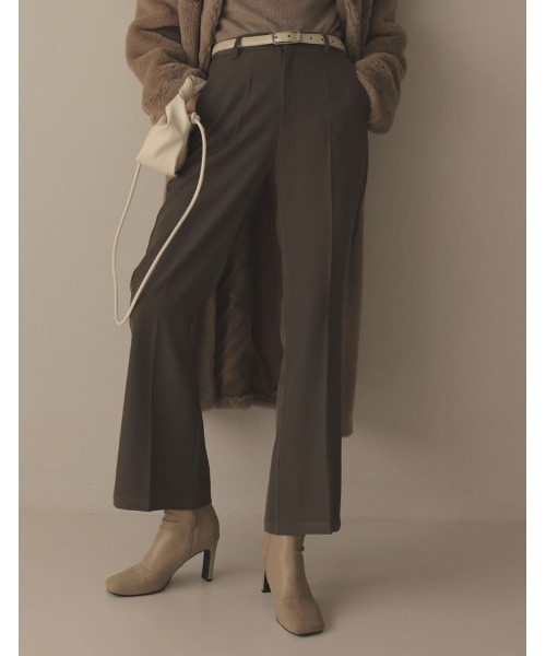 Re:EDIT（リエディ）の「[2022A/W COLLECTION][低身長/高身長サイズ有]ストレッチツイルスリムフレアパンツ（その他パンツ・レディース・ブラック/アイボリー/モカ・SMALL/MEDIUM/LARGE/SHORT/TALL）」の14枚目の写真
